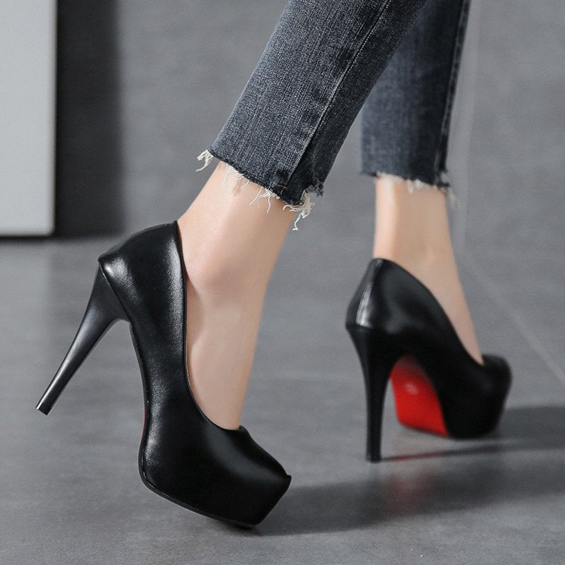 Platform Pointed Heels (Multiple Colours Available)